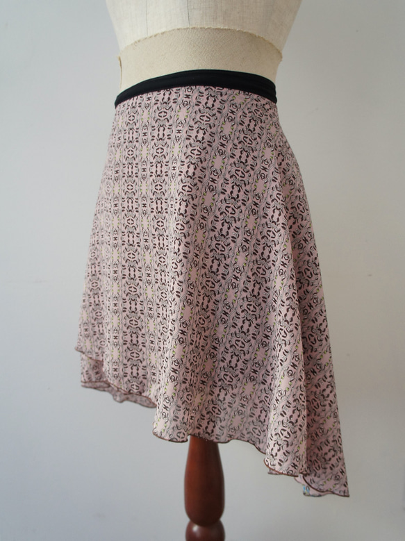 バレエ　ラップスカート[オリーブツリー・ピンク52-121] L159olivepink 4枚目の画像