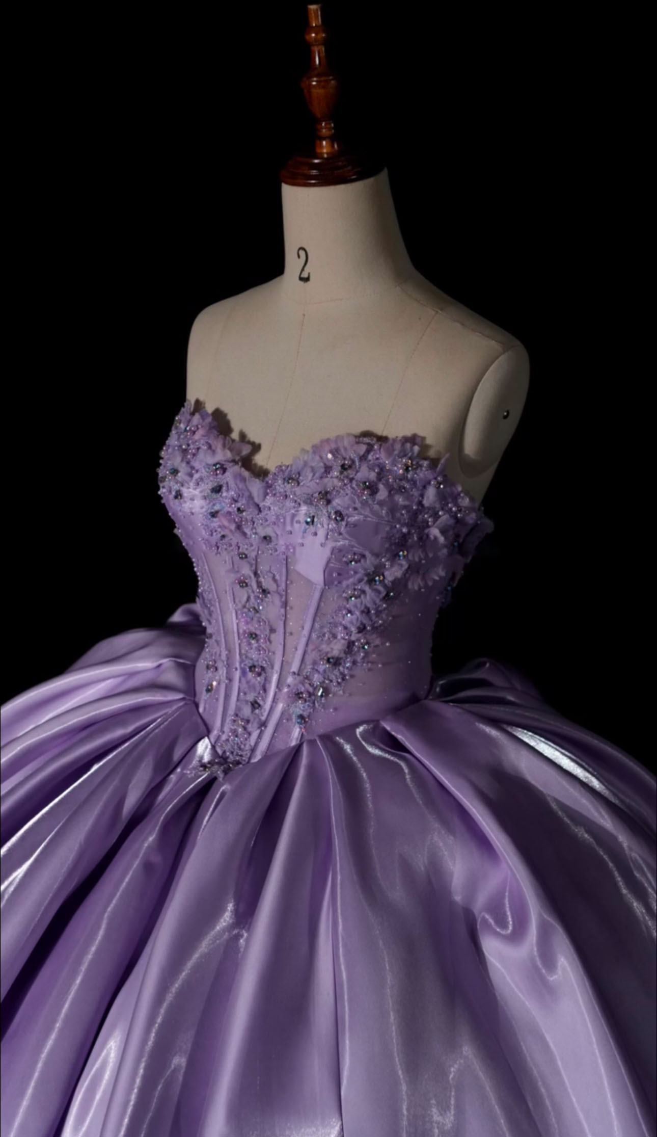 激売れ人気商品！ビスチェライン　ラベンダー色　オーロラ　紫　編み上げ　サイズオーダー可能　カラードレス前ドル二次会披露宴