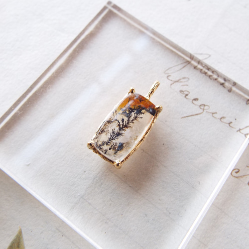 一点物】デンドリティッククォーツのペンダントトップ（斜陽