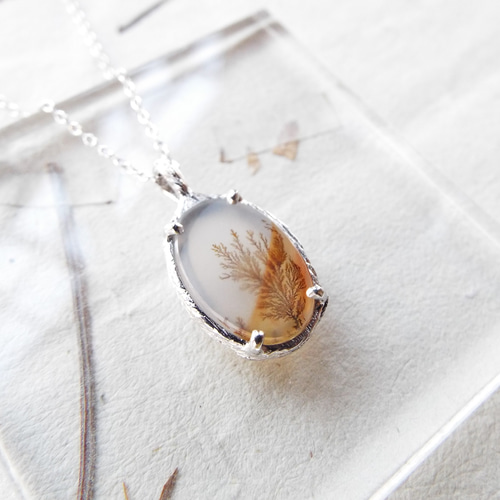 一点物】デンドリティックアゲートのネックレス（斜陽） ネックレス