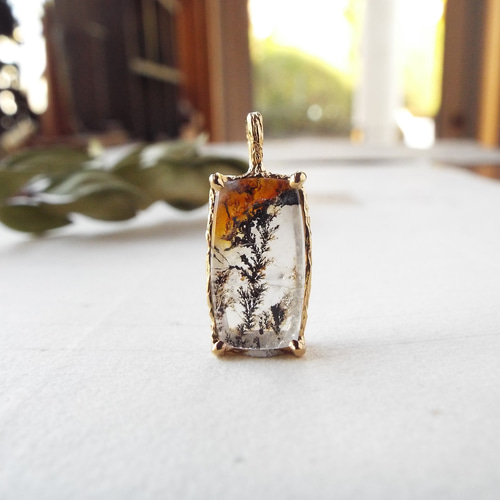 一点物】デンドリティックアゲートのネックレス（斜陽） ネックレス