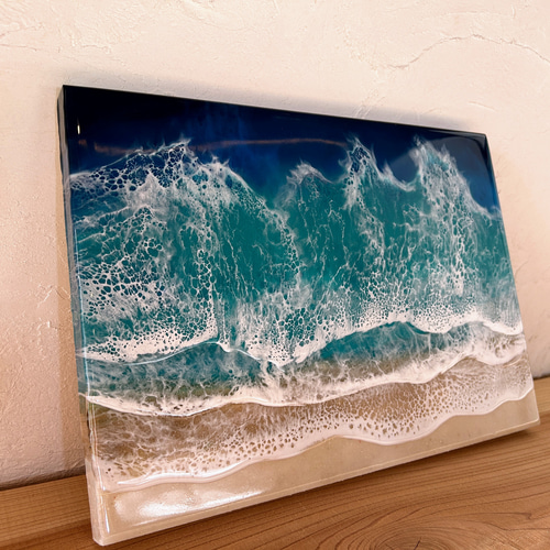 B4サイズ】オーシャンレジンアート/ハワイ/海アート/波アート その他