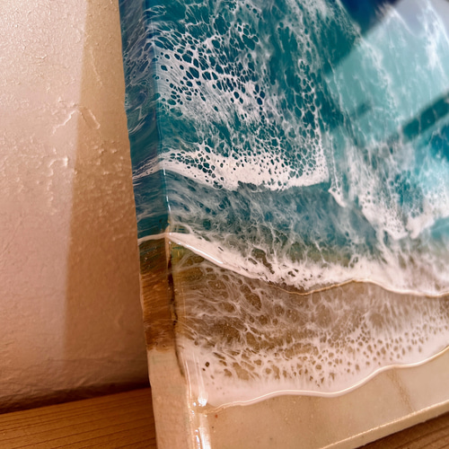 B4サイズ】オーシャンレジンアート/ハワイ/海アート/波アート