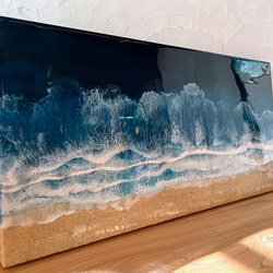 60×30cm 星の海　 レジンアート　オーシャン アート② Leaf Edgez Ocean Resin art（オーシャンレジンアート