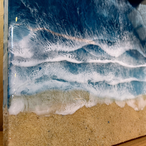 横60cm 縦30cm】オーシャンレジンアート/ハワイ/海アート/波アート