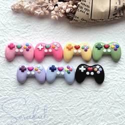 4個】ぷっくり立体ゲームコントローラー【デコパーツ】D-0715