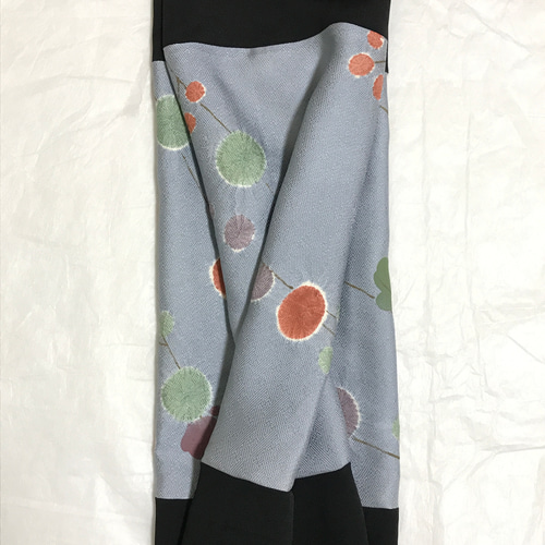 正絹】着物リメイク 訪問着より ねじりスヌード（ネックウォーマー