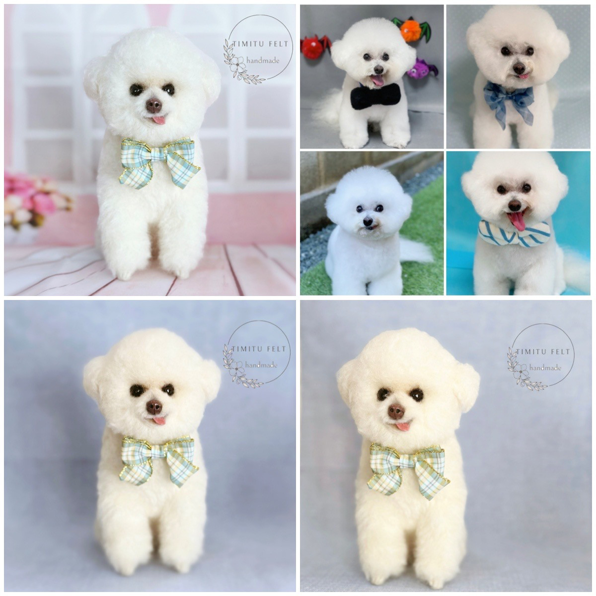 ◆こちらはサンプル画像になります◆羊毛フェルト♡ 愛犬 オーダー マスコット ビションフリーゼ