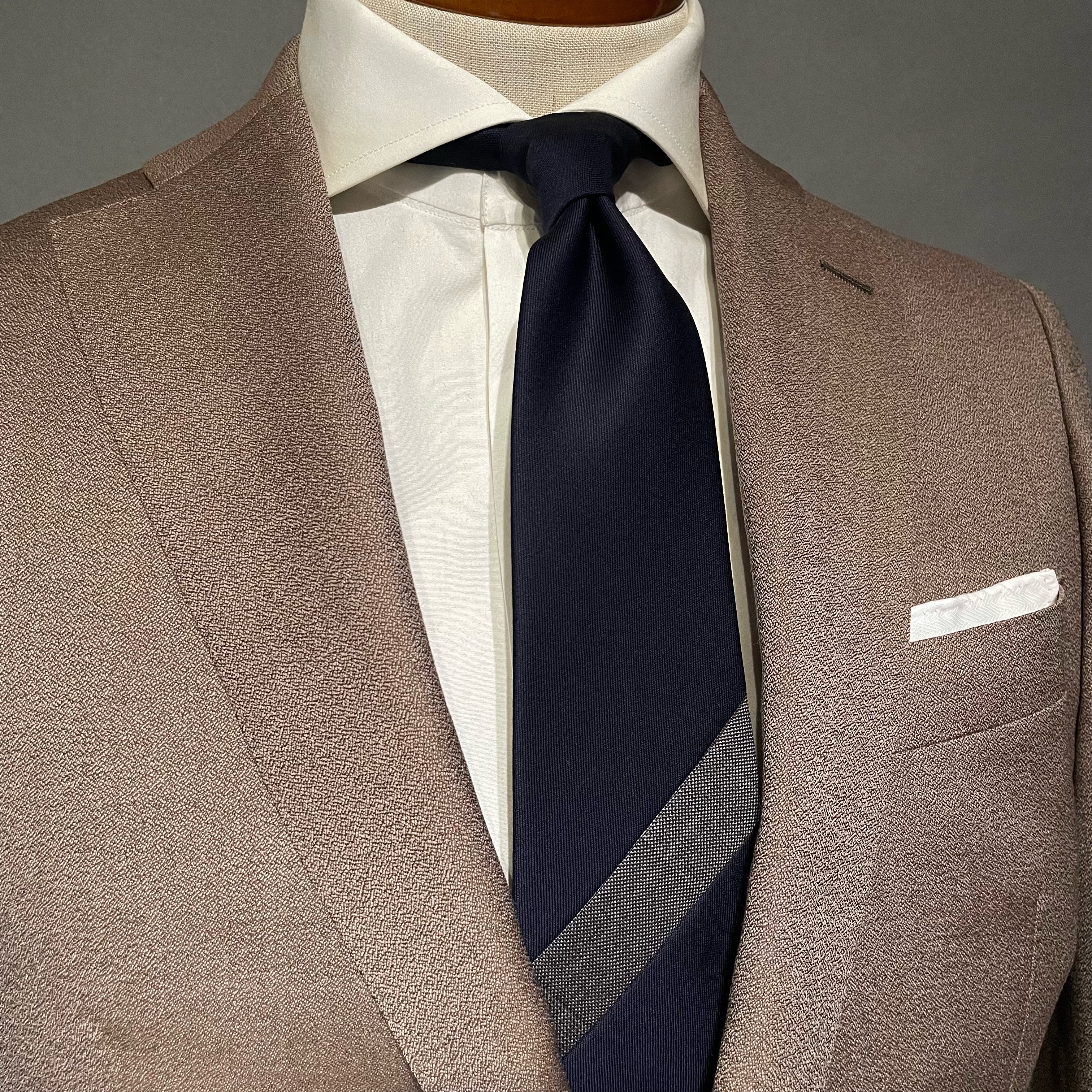 【受注製作】ネイビー　ブラウン　チェック　バイカラー　プレゼント　ギフト【別途】名入れ　メッセージ　イニシャル　刺繍