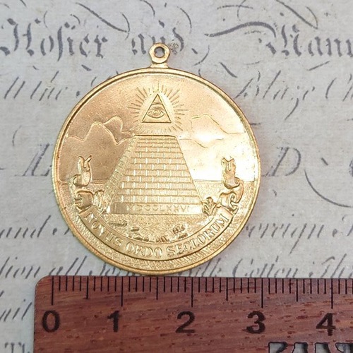 BEHOLD 1個 プロビデンスの目 $1札 真鍮製 メダル フリーメーソン 秘密