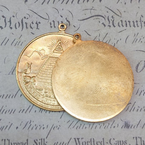 BEHOLD 1個 プロビデンスの目 $1札 真鍮製 メダル フリーメーソン 秘密