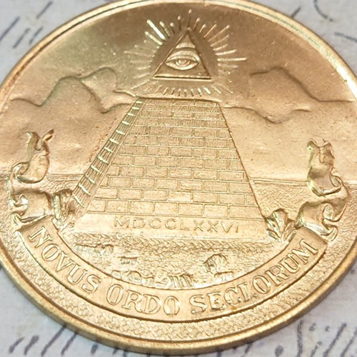 BEHOLD 1個 プロビデンスの目 $1札 真鍮製 メダル フリーメーソン 秘密