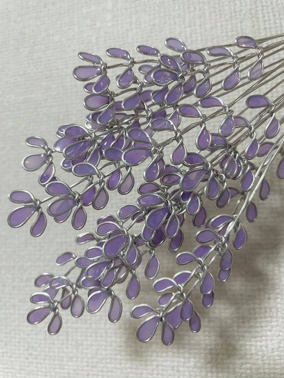 ラベンダーのスワッグ♡︎ワイヤーアート 5枚目の画像