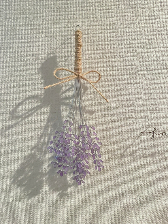 ラベンダーのスワッグ♡︎ワイヤーアート 2枚目の画像