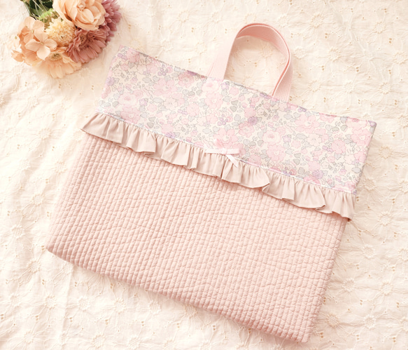 〈33〉ino様　リバティ アシュテッド ハンドメイド レッスンバッグ 上履き袋 Bonpoint - リバティ アシュテッド いちご 靴袋 巾着 上履き袋