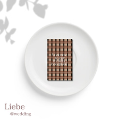 mini【flower art 席札③】brown*°♡ 1枚80円（10枚〜）✾ゲスト様情報確定後〜10日以内発送✾ 4枚目の画像