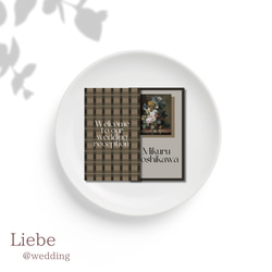 mini【flower art 席札④】gray*°♡ 1枚80円（10枚〜）✾ゲスト様情報確定後〜10日以内発送✾ 2枚目の画像