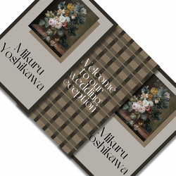 mini【flower art 席札④】gray*°♡ 1枚80円（10枚〜）✾ゲスト様情報確定後〜10日以内発送✾ 7枚目の画像