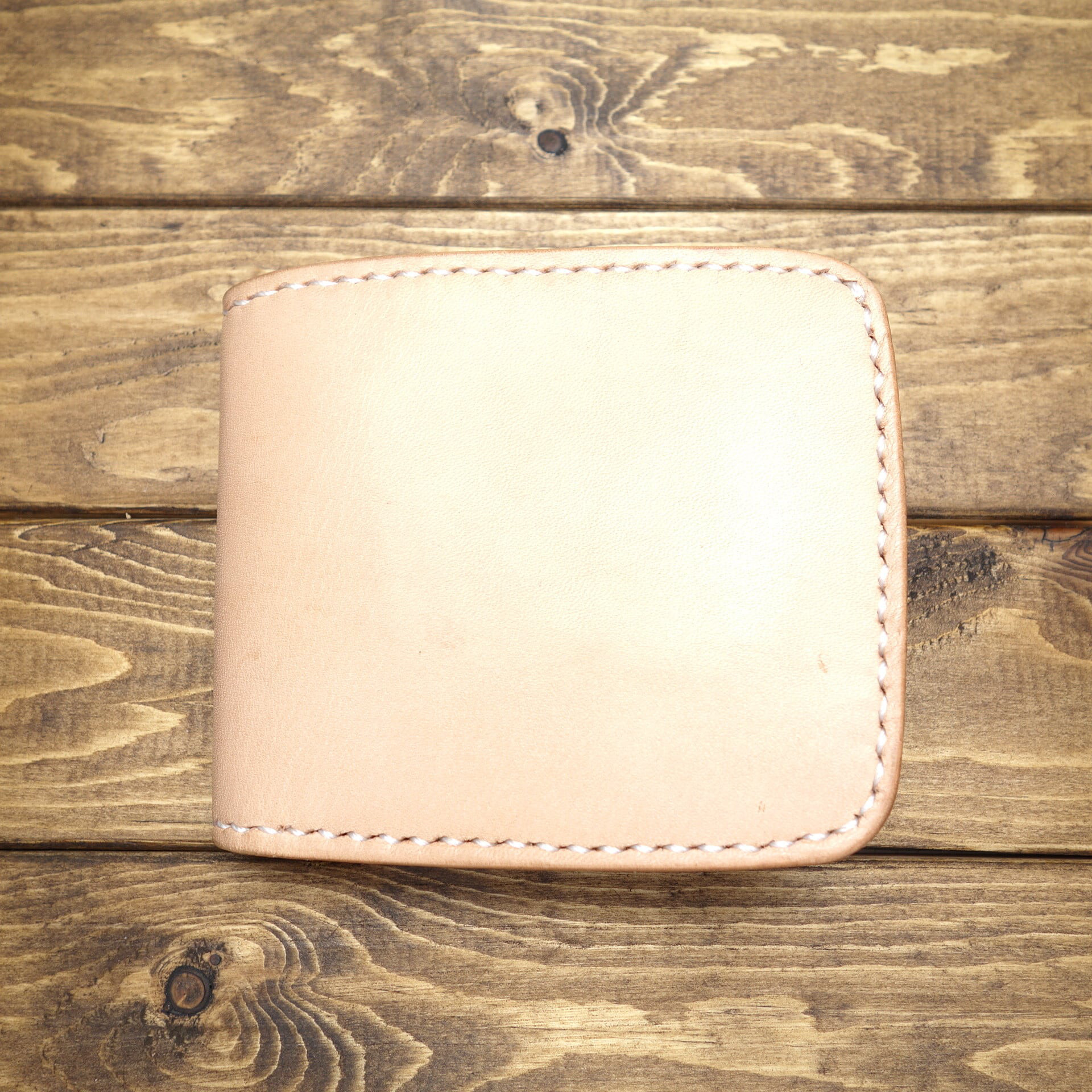 ◆◇【極上栃木レザー】総手縫い ハーフウォレット　二つ折り財布◇◆ 20,000円