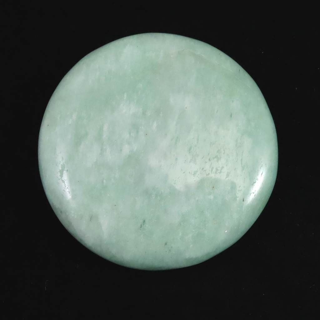 H&E社 ブルーグリーン アゼツライト（AZOZEO) 44mmソーサー  29.9g #33348