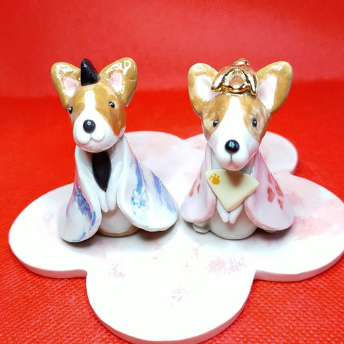 犬雛（ダックスフンド／ビーグル／コーギー）お雛様 桃の節句 雛祭り