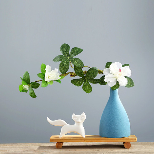 陶器の花瓶4点セット｜和風手作り｜おしゃれな室内装飾