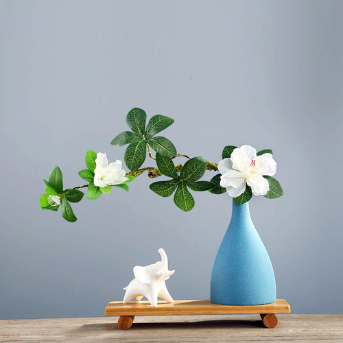 陶器の花瓶4点セット｜和風手作り｜おしゃれな室内装飾｜プレゼント