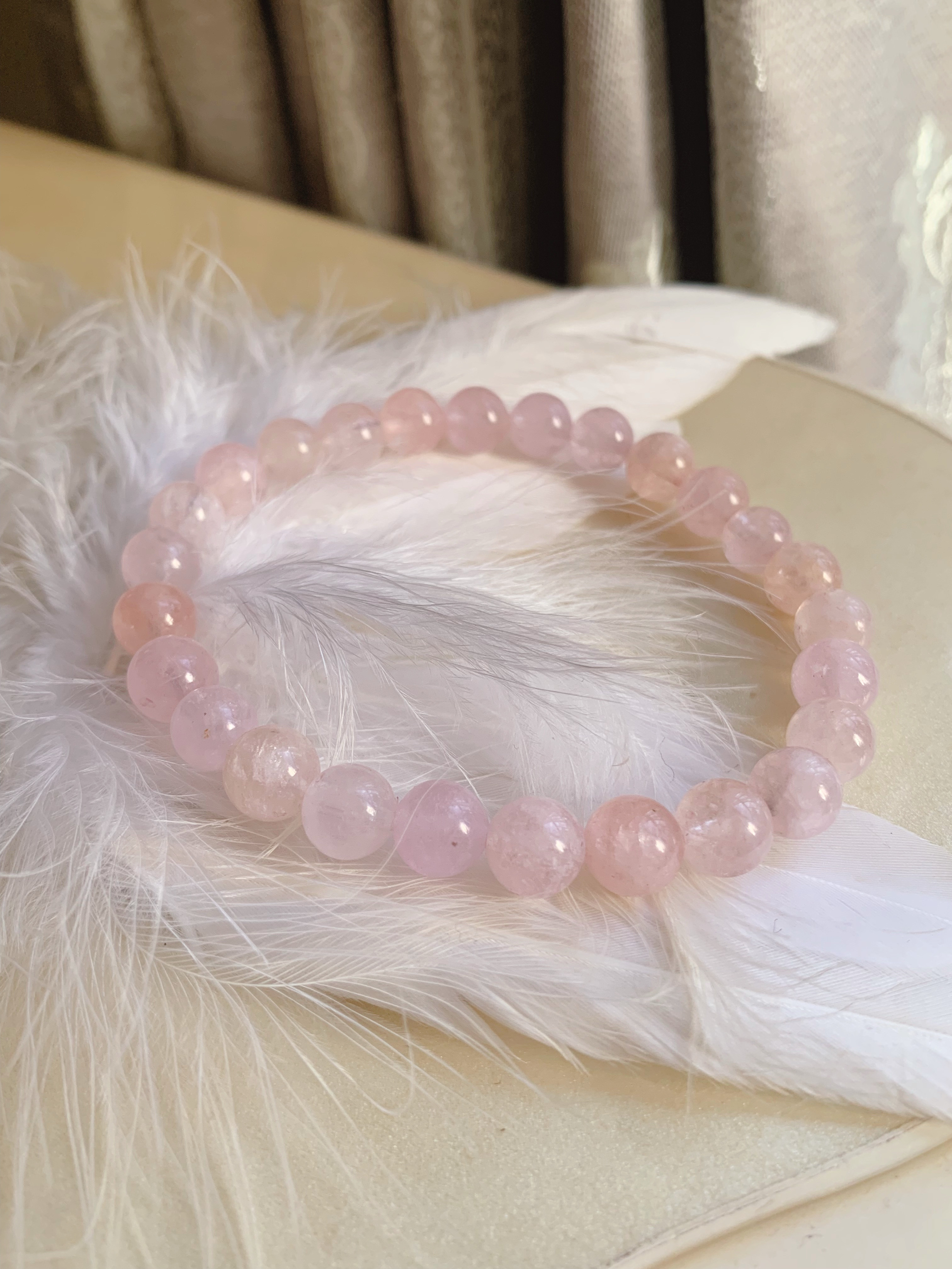 天然石 モルガナイトのハッピーブレスレット