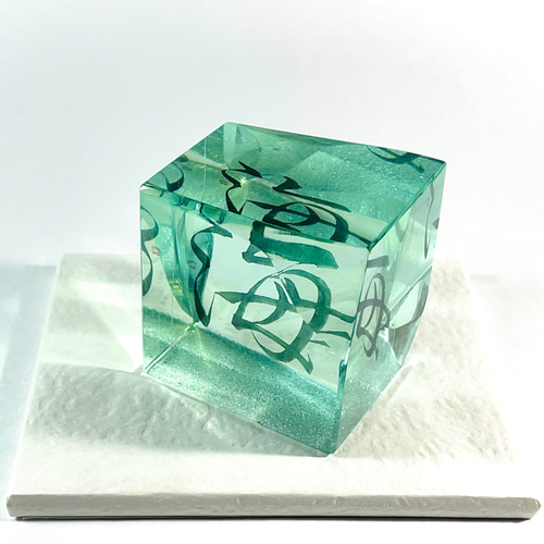 積層ガラス漢字オブジェ その他アート mocoglass 通販 18721146