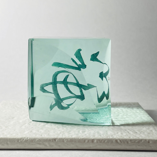 積層ガラス漢字オブジェ その他アート mocoglass 通販 18721146