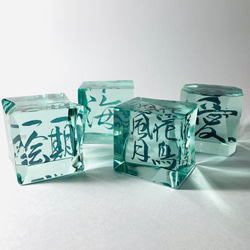 積層ガラス漢字オブジェ その他アート mocoglass 通販 18721146