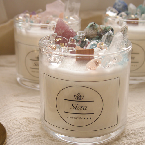 浄化！アメジストとアクアマリンだけのジェルキャンドル！綺麗