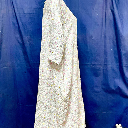 正絹総絞り】着物リメイク ドロップポケット ワンピース【コクーン