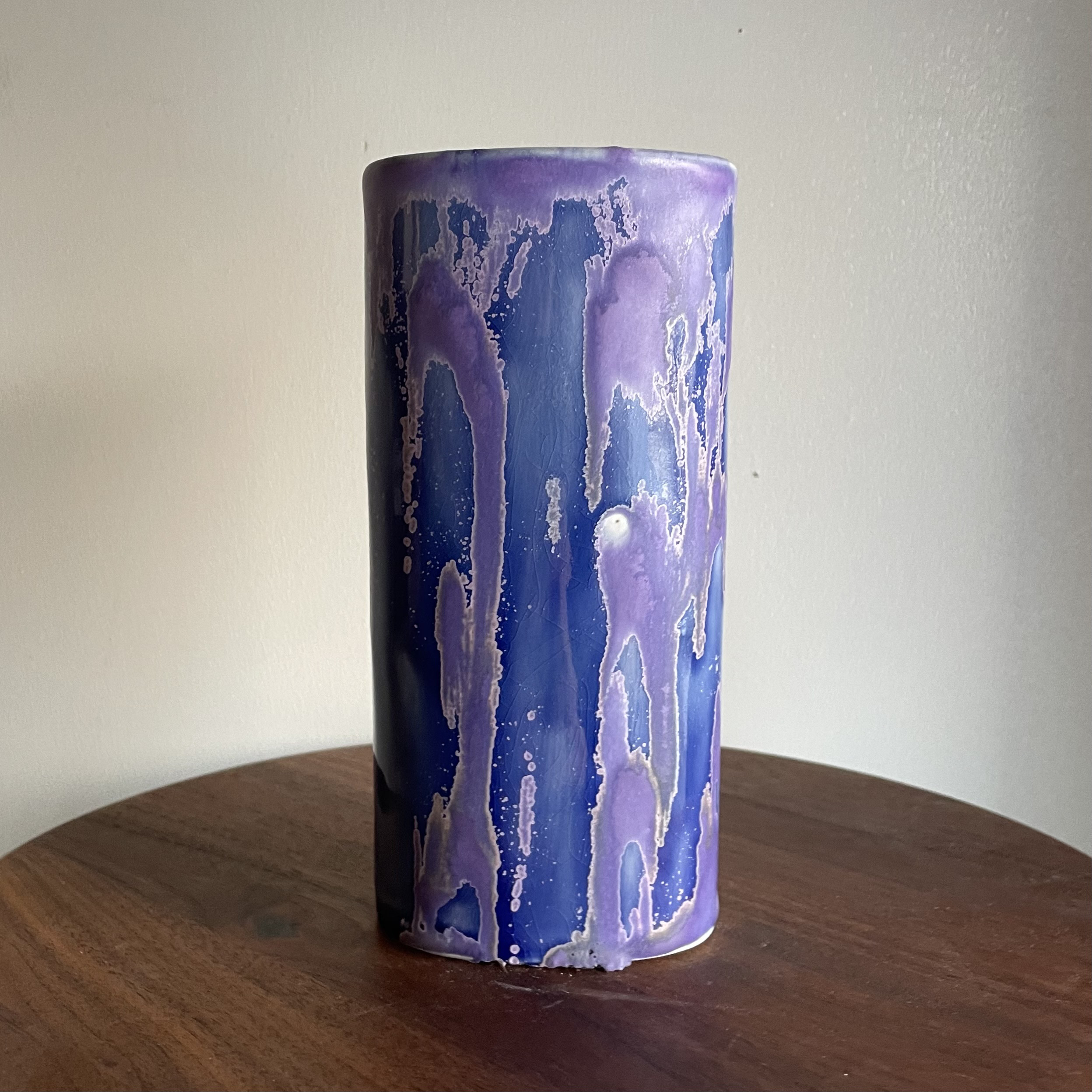 キッチンツール スタンド 花瓶 紫柄 プレゼントにも 一輪挿し・花瓶