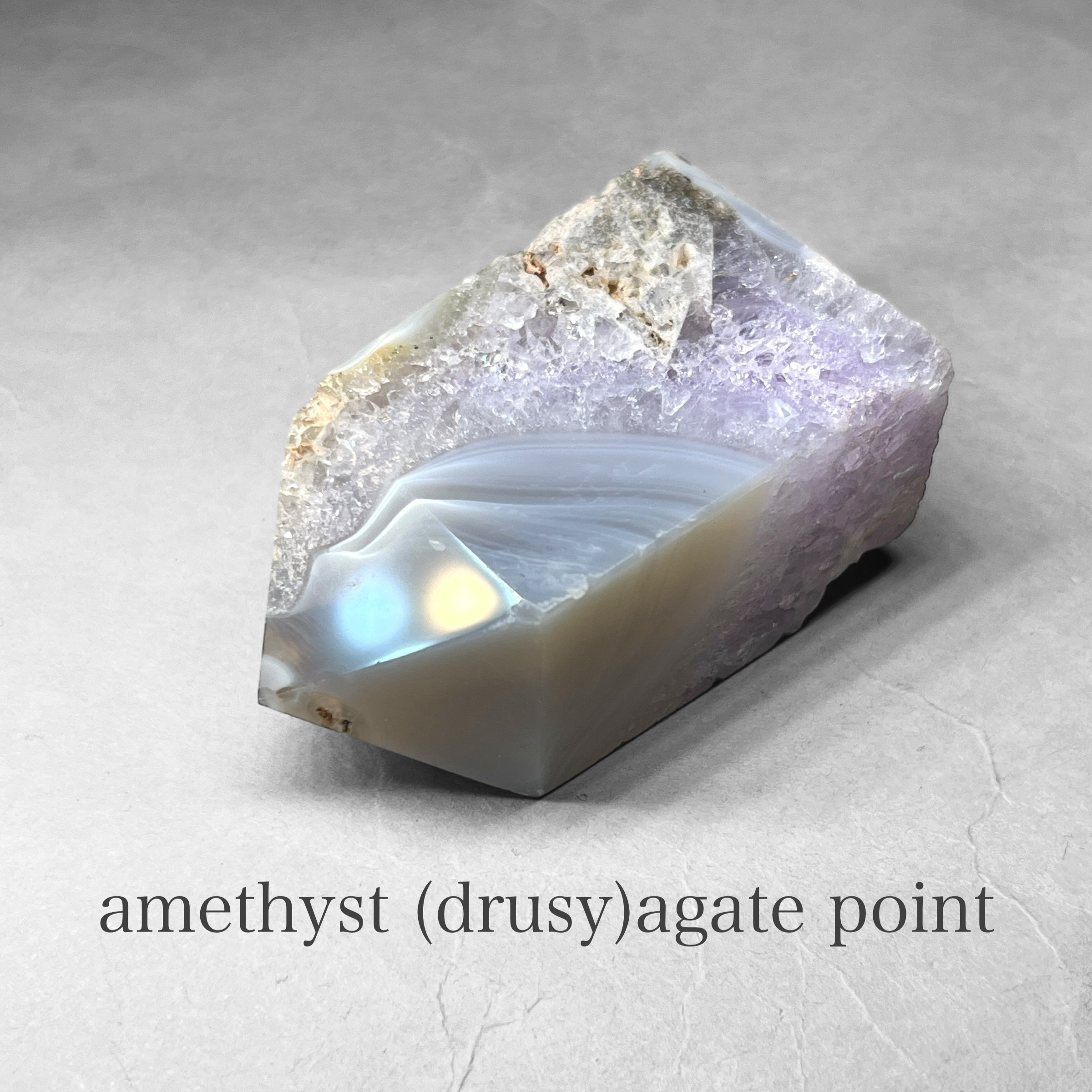 amethyst ( drusy ) agate point：アメジスト( ドゥルージー )アゲートポイント A