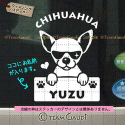 チワワ No.16 名前入 ステッカー スムースコート セミオーダー 犬