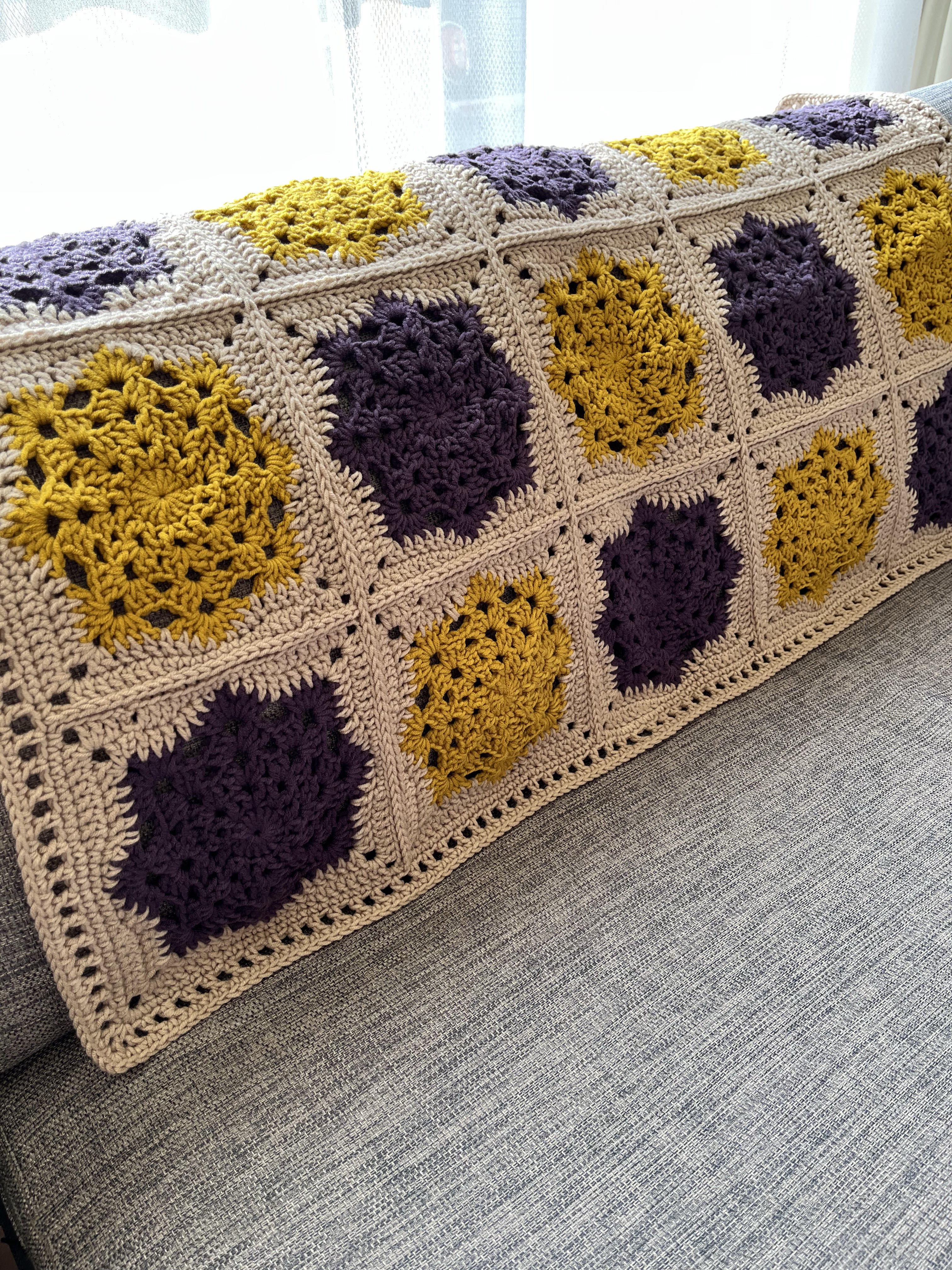 北欧風スノーモチーフブランケットⅦ