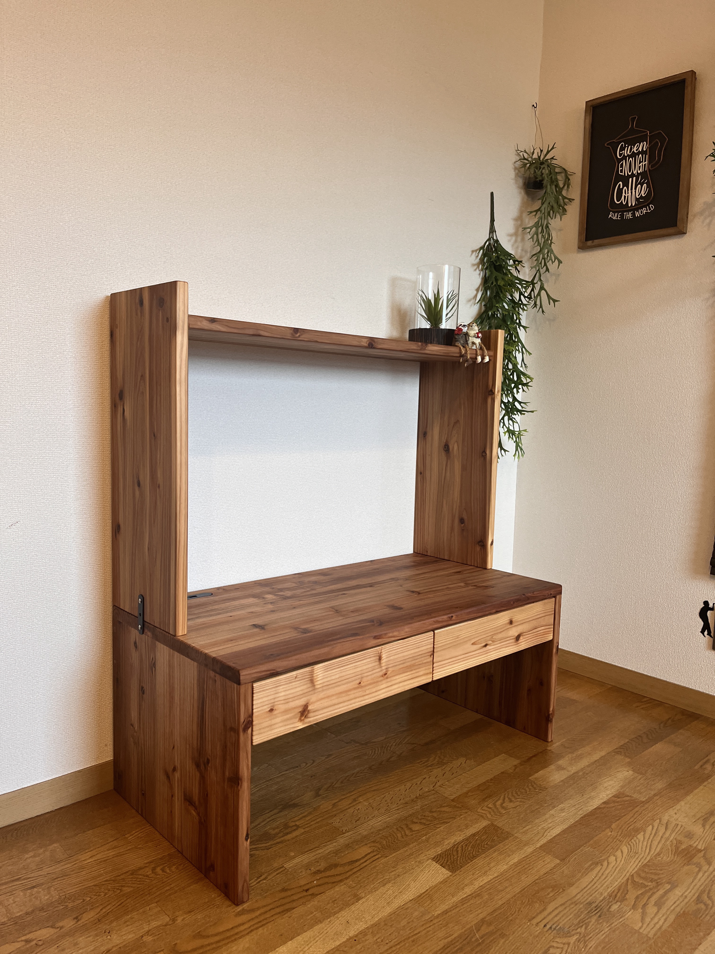 学習机 勉強机 ワークデスク 作業机 ロータイプ サイズ変更可能 900×450×400mm