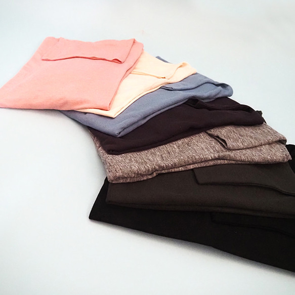 再販新作2025❤︎程よいシアー感タートルネックロングスリーブカットソーT（ブラック）25004BKF 14枚目の画像