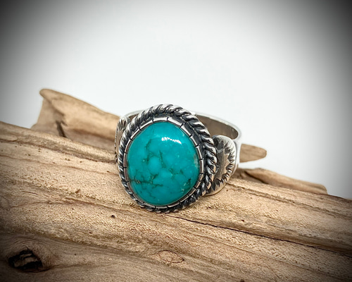 キングマン ターコイズ シルバー リング 指輪 21号 #インディアン