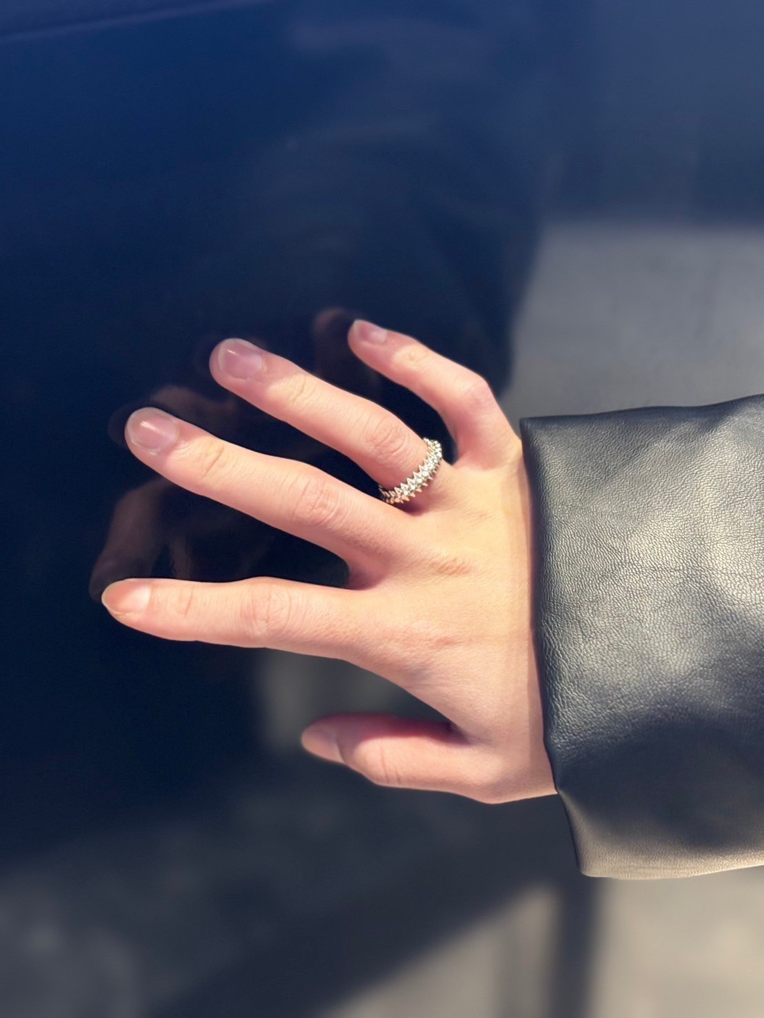 【存在感】スタッズフルエタニティリング　SVリング