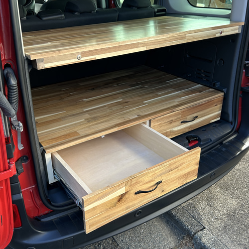 カングー2 トランク収納+折りたたみテーブル 木材・板 todakogei 通販