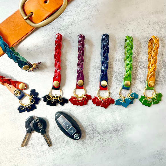 さえら　キーホルダーストラップ アクセサリー】キーホルダー ストラップ レザー 本革（商品番号