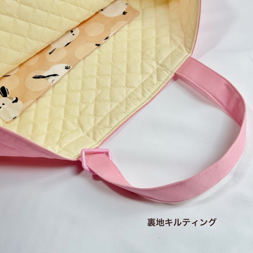 入園入学に！シマエナガ柄のレッスンバッグ 着替え袋 上履き入れ