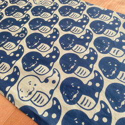 注染手ぬぐい 2025干支【ヘビづくし】ミントグリーン×青 喜多屋商店 てぬぐい 干支 巳年 蛇 ヘビ お年賀 日本製 4枚目の画像