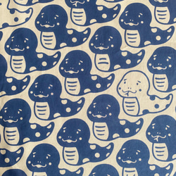 注染手ぬぐい 2025干支【ヘビづくし】ミントグリーン×青 喜多屋商店 てぬぐい 干支 巳年 蛇 ヘビ お年賀 日本製 6枚目の画像