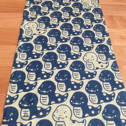 注染手ぬぐい 2025干支【ヘビづくし】ミントグリーン×青 喜多屋商店 てぬぐい 干支 巳年 蛇 ヘビ お年賀 日本製 3枚目の画像