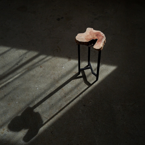 伊吹の輪切り 一枚板サイドテーブル ローテーブル・リビング