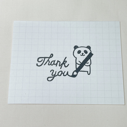 【訳ありsale】消しゴムはんこ★thank you！BOX(パンダ) 訳ありsale】消しゴムはんこ☆thank you！BOX(パンダ)