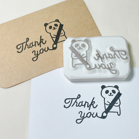 【訳ありsale】消しゴムはんこ★thank you！BOX(パンダ) 訳ありsale】消しゴムはんこ☆thank you！BOX(パンダ)